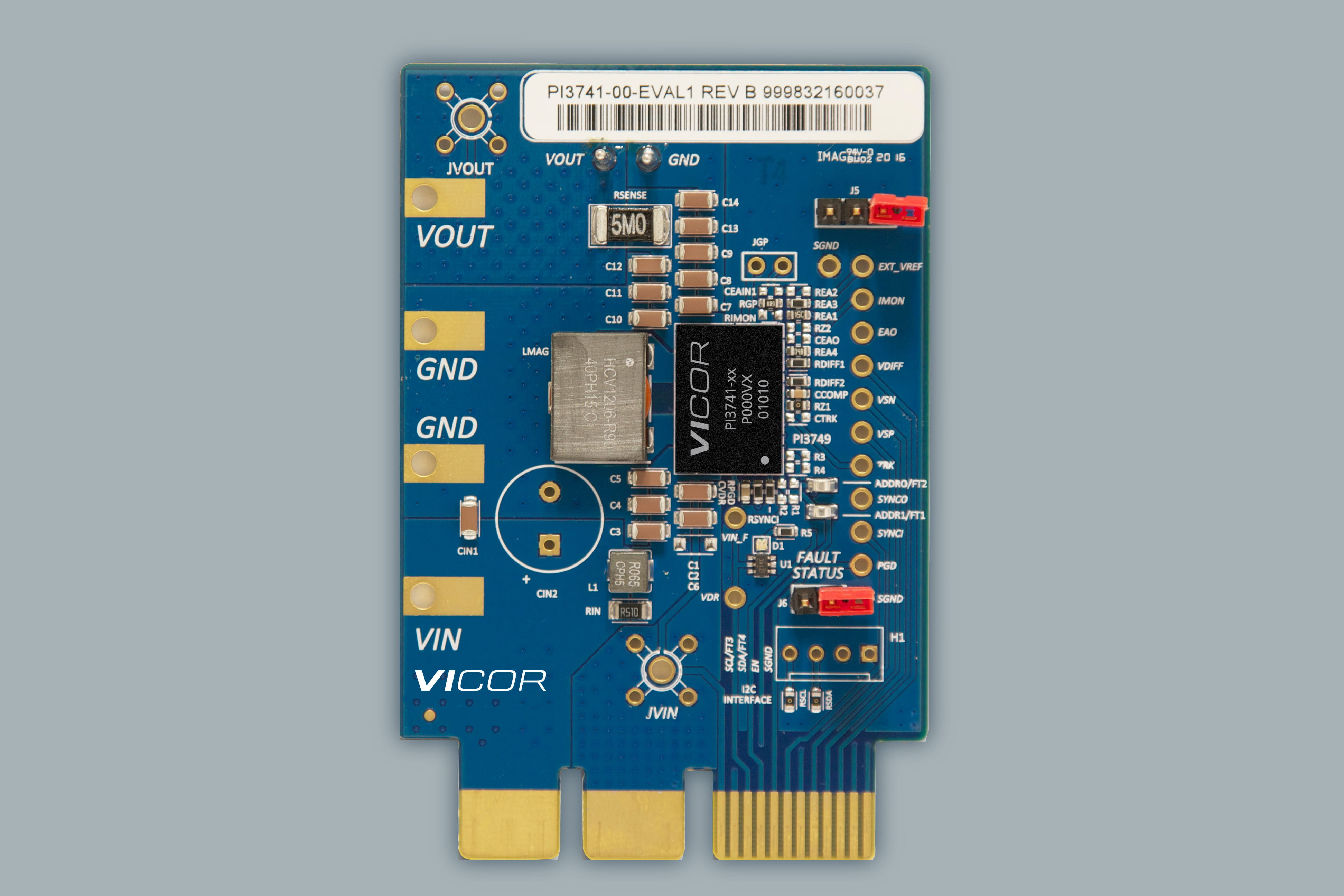 Vicor-PI3741-01-EVAL1 Energiemanagement, Entwicklungsplatinen und -kits pi3741-01-eval1 Main Image