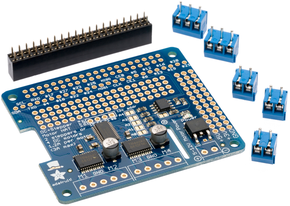Adafruit Industries-DC and Stepper Motor HAT | 2348 Energiemanagement, Entwicklungsplatinen und -kits 2348_img1