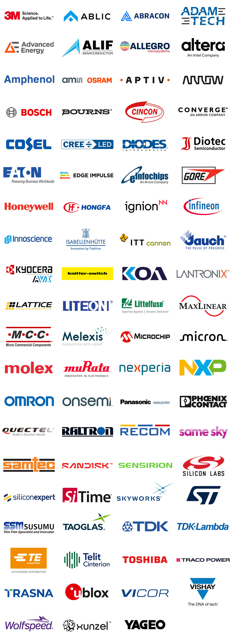 Supplier logos